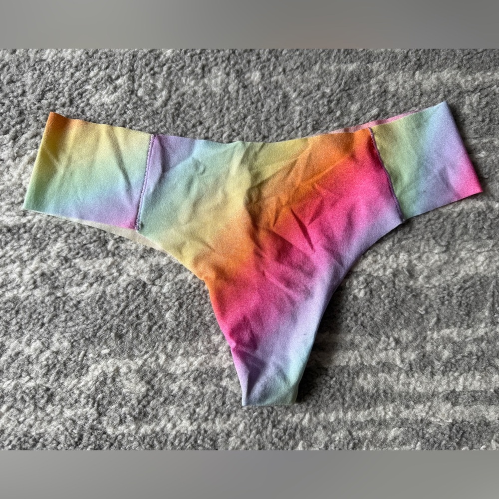 PINK Victoria's Secret Rainbow Underwear SET of 2 - Picture 4 of 4